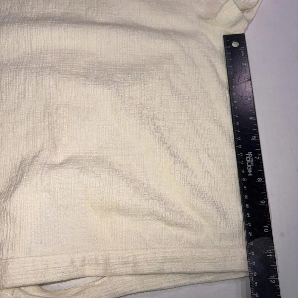 Madewell XS Cotton Blend Lightweight Preppy Slash Tie Back Top - Image 6