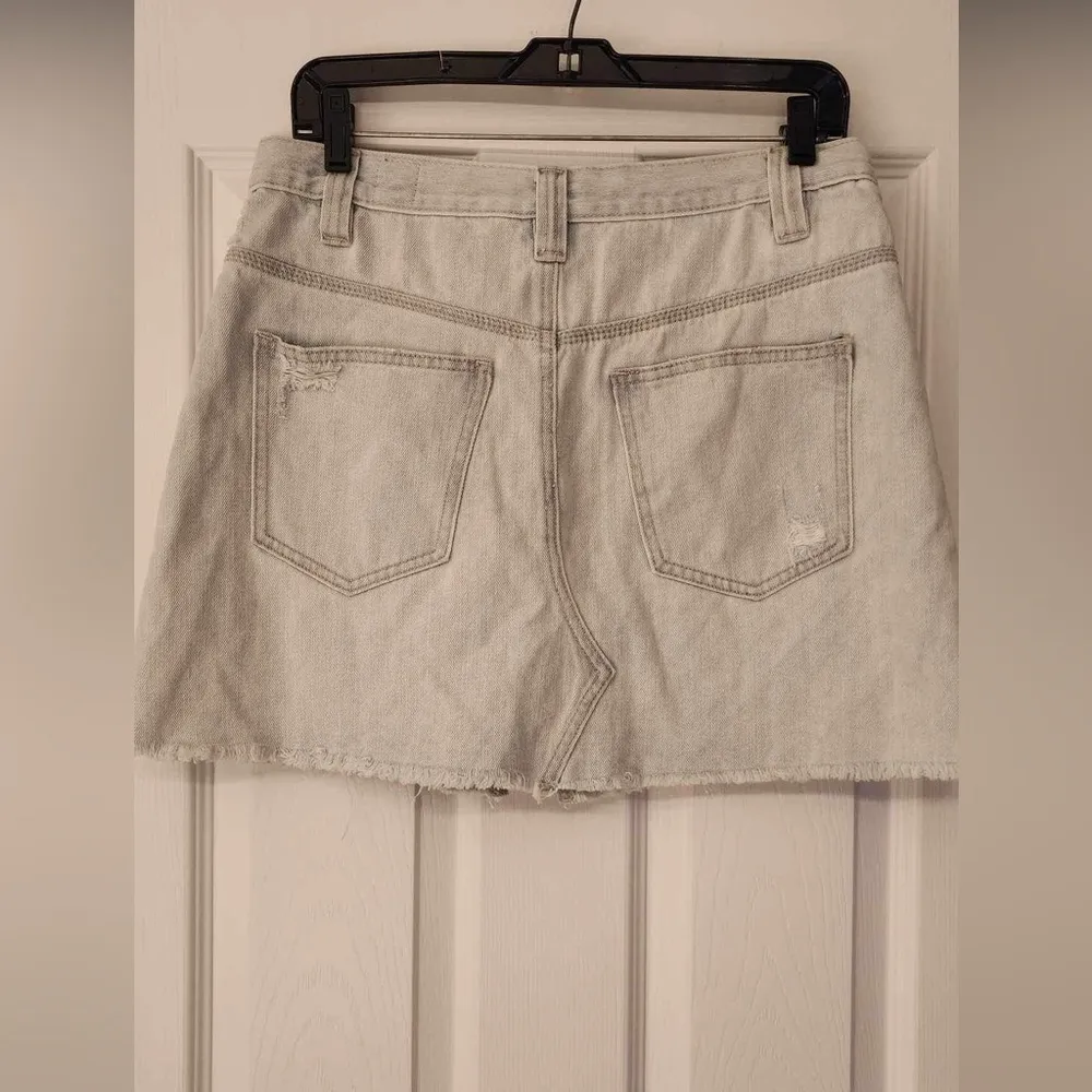 Free People Side Car Women’s Denim Mini Skirt in Silverlake Wash Size 28 - Image 4