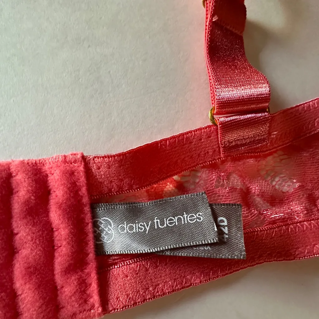 Daisy Fuentes Peach Buster Bra‎ With Adjustable Straps - Size 42D. - Image 4