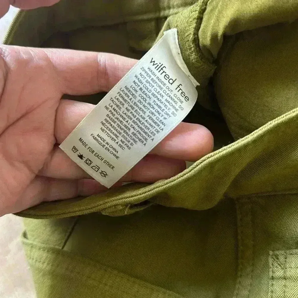 Aritzia Wilfred Free Green Cargo Carpenter Utility Pants Sz 00 - Image 4