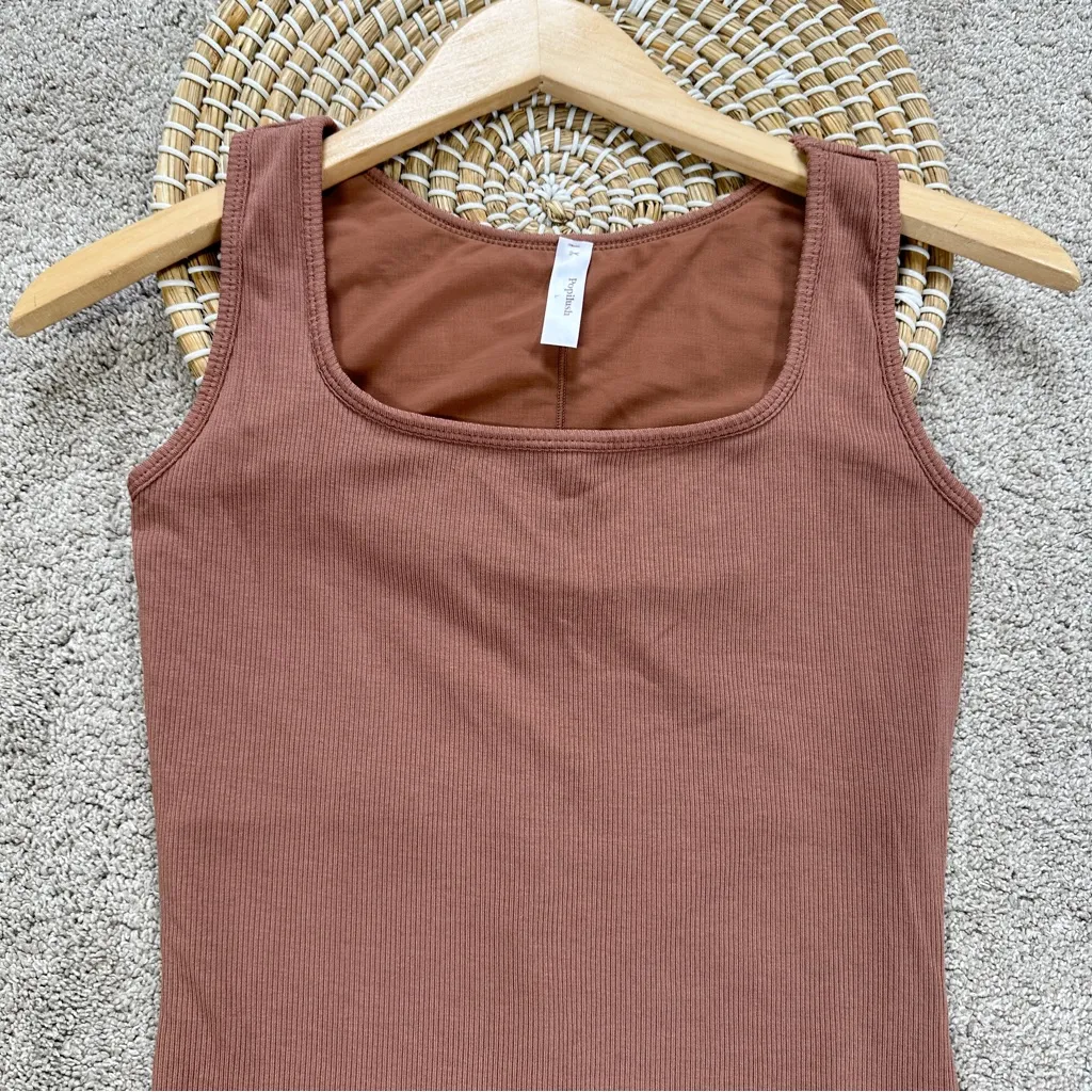 Popilush Women’s Shapewear Modal Sculpting Mini Tank Dress in Light Brown Size L Size L - Image 5