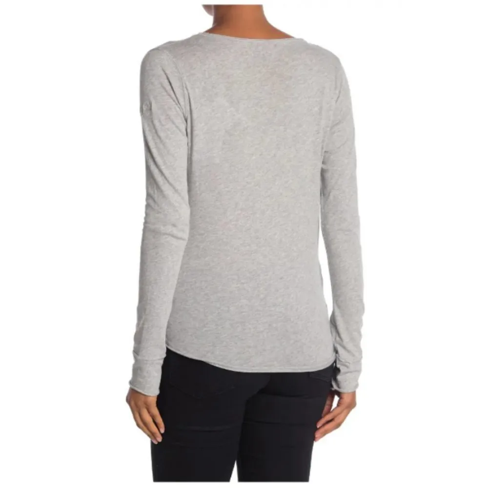 💕ZADIG & VOLTAIRE💕 Tunisien Skull Long Sleeve T-Shirt - Gris Chine Gray M NWT - Image 2