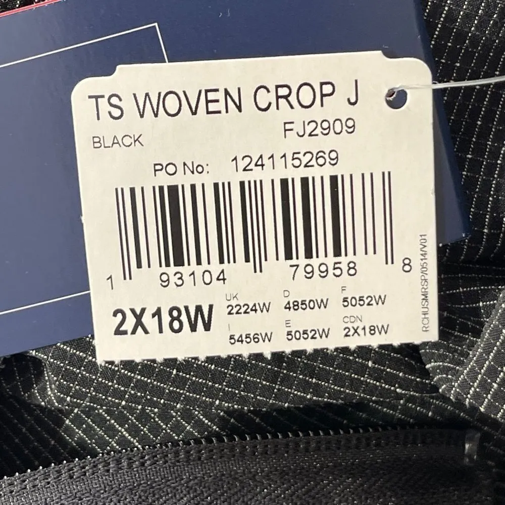 NWT Reebok High Low Full Zip Hooded Check Black Jacket Windbreaker 2X 18-20W - Image 5