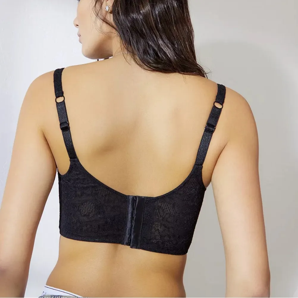 UO Out From Under Lovestruck Square Neck Black Lace Corset | Small - Image 8