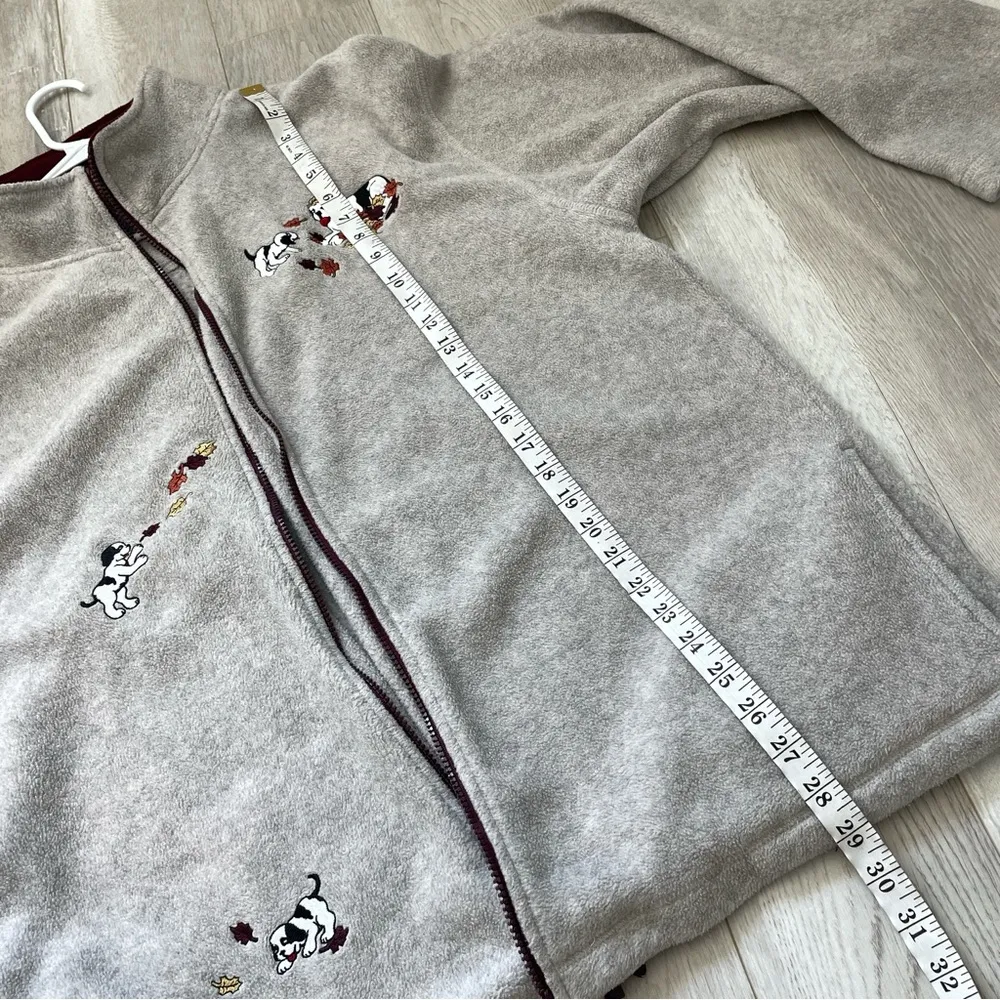 Big Dogs Jacket embroidered dog fall leaves unisex Gray (xlarge) polar dogs cozy - Image 7