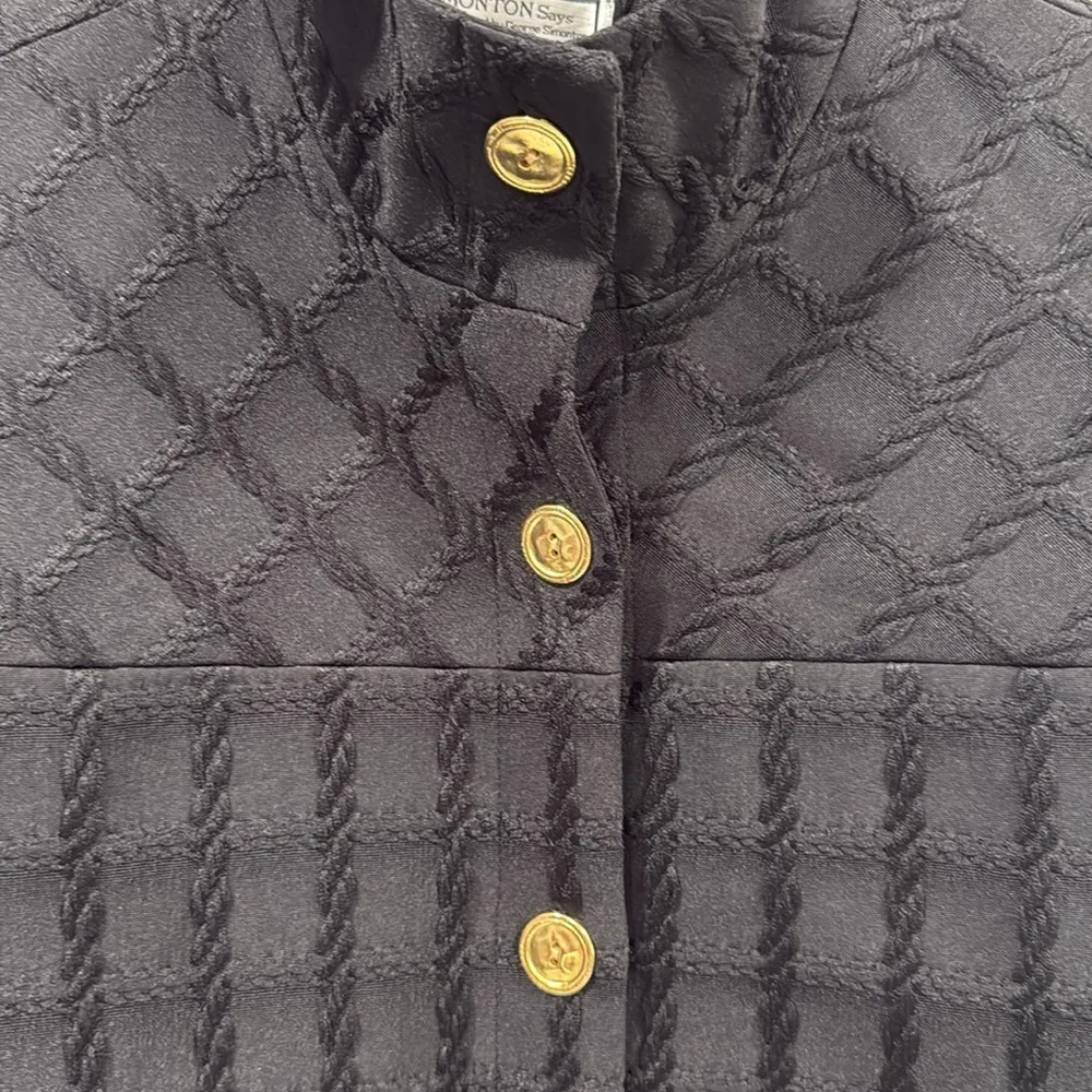 Black Jacket with Gold Buttons Size Large - Image 4