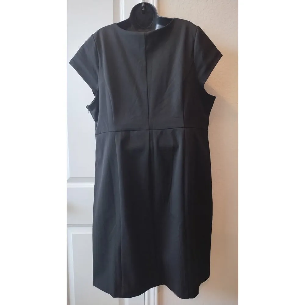 Lane Bryant Black Orange Purple Pink  Cap Sleeve Dress Size 20 - Image 3