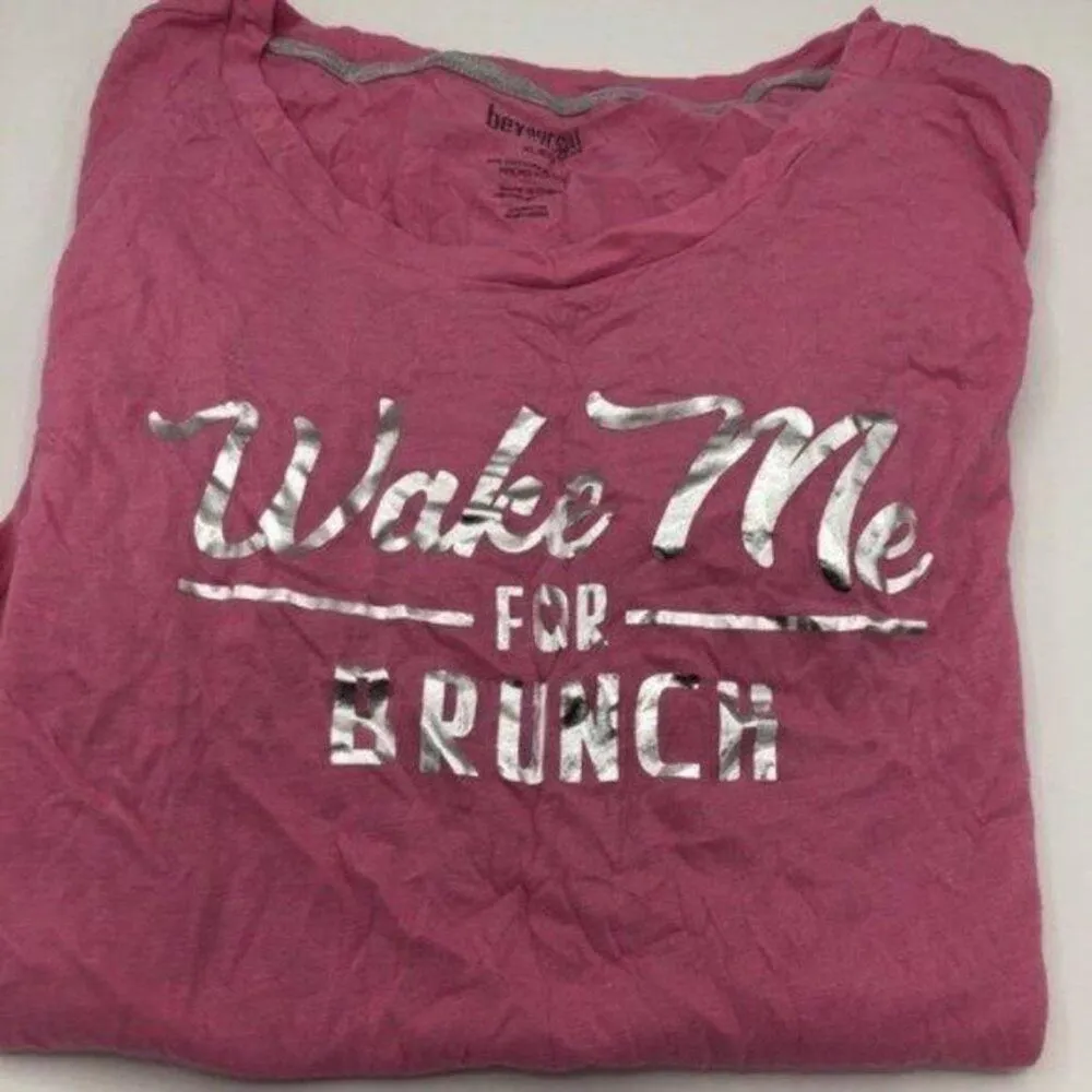 Be Yourself Women's Short Sleeve Sleepwear & Plastic Wine Drinkware Pink Size undefined - Image 8