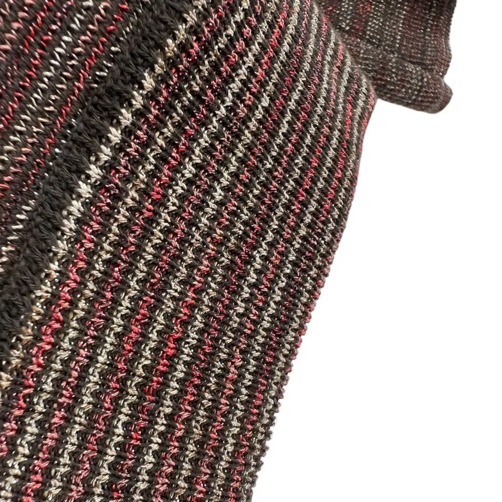 Bianca Saunders Glitz Metallic Striped Knit Pull On Pants Size Medium NWOT Purple - Image 7