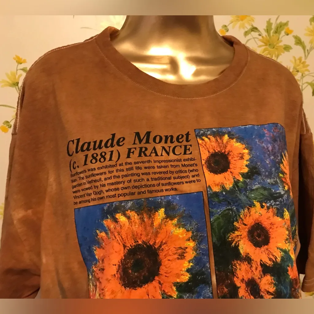 NWOT Unisex Claude Monet the die oversized T shirt size XL Size M - Image 11