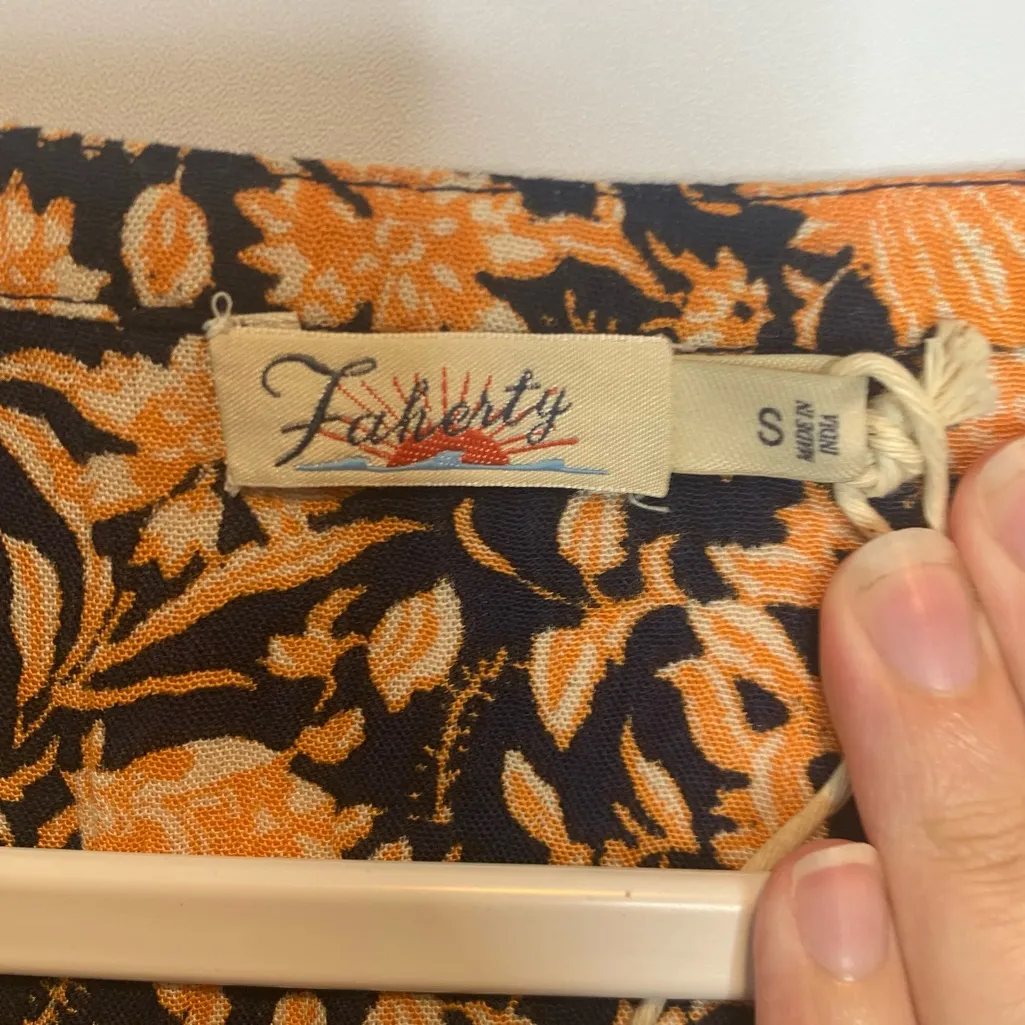 Faherty Montara Print Long Sleeve Mini Dress Wonderlust Floral - Image 3