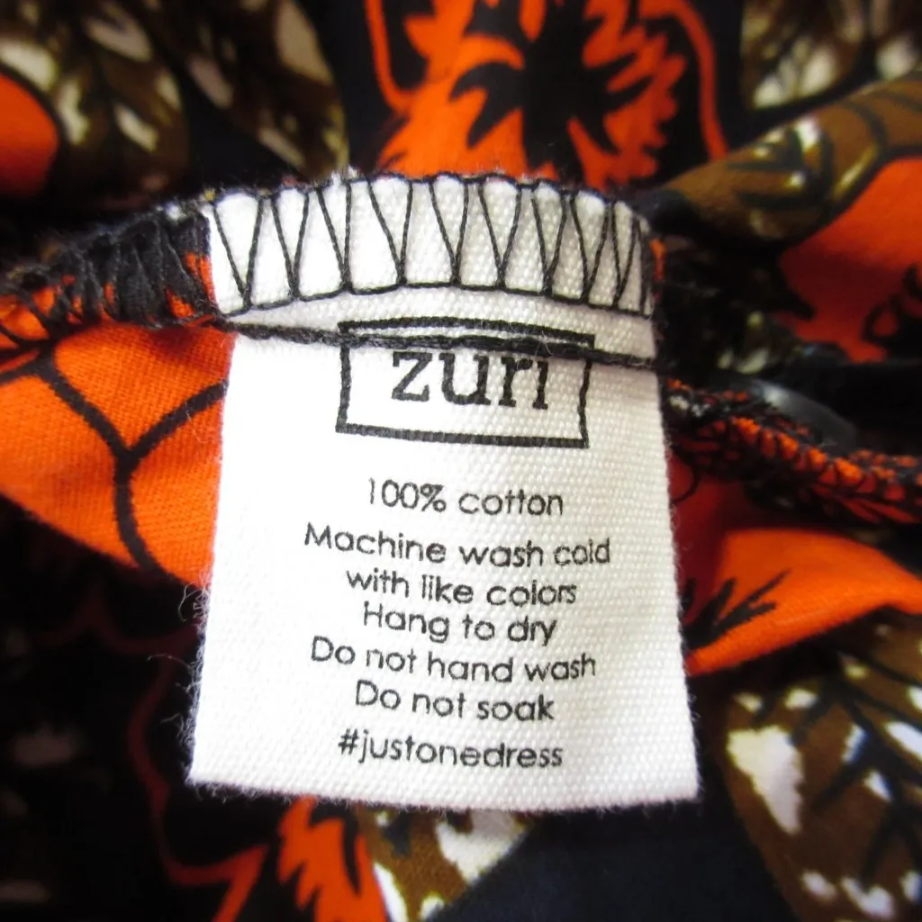 NWT ZURI Kenya Just One Dress in Tra La La Cotton Button Down Shirtdress M Size M - Image 3