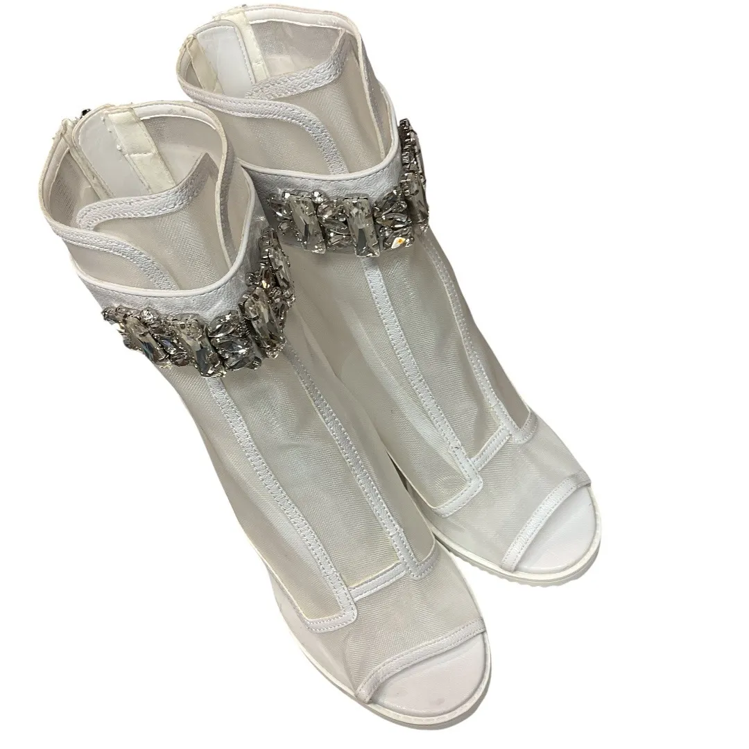 Karl Lagerfeld Paris Blayze Peep Toe Mesh Stiletto Heel Ankle Bootie Size 9.5M - Image 6