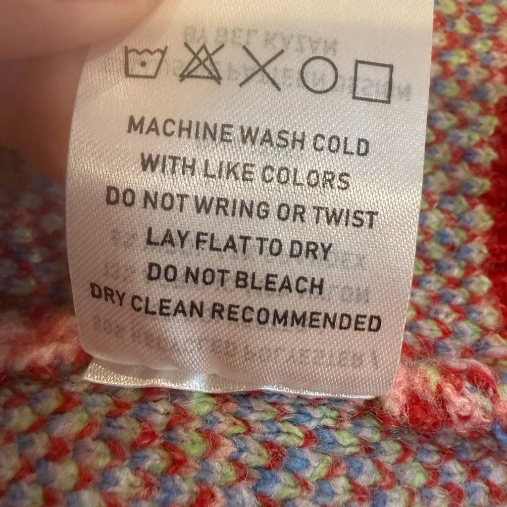 NWT ANTHROPOLOGIE BEL KAZAN Icon cardigan Sweater in Pink Candy Knit One Size - Image 8