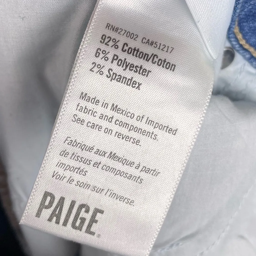 Paige Hoxton Ankle Jeans Women's Size 28 Dezi Destructed Distressed Denim Ripped - Image 7