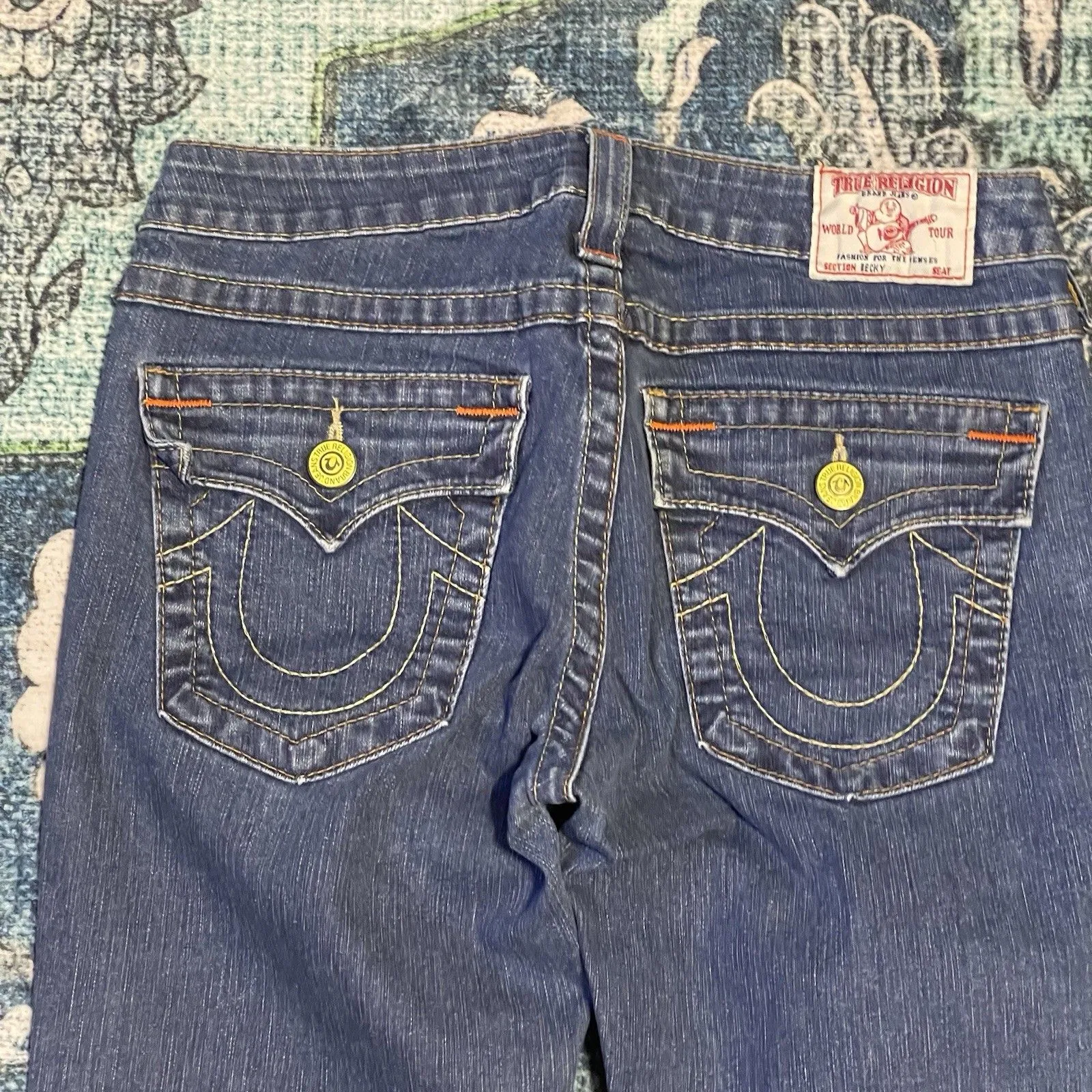 VINTAGE Y2K True Religion Womens BECKY Bootcut Jeans Sz 28 Low Rise 2000’s - Image 5