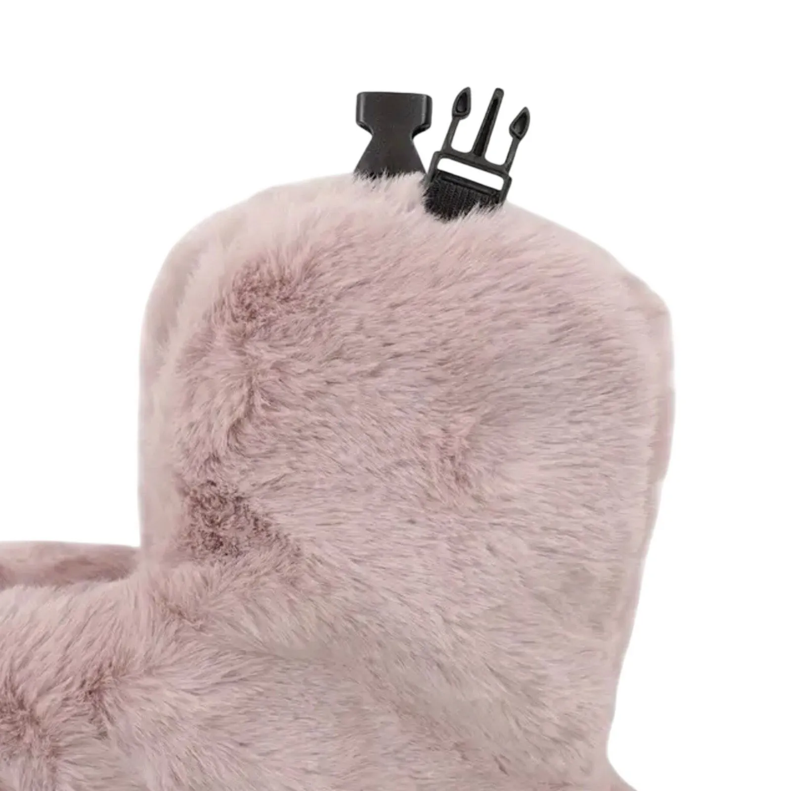 Unisex Faux Fur Trapper Hat with Ear Flaps in Pink, Size OS Pink - Image 3