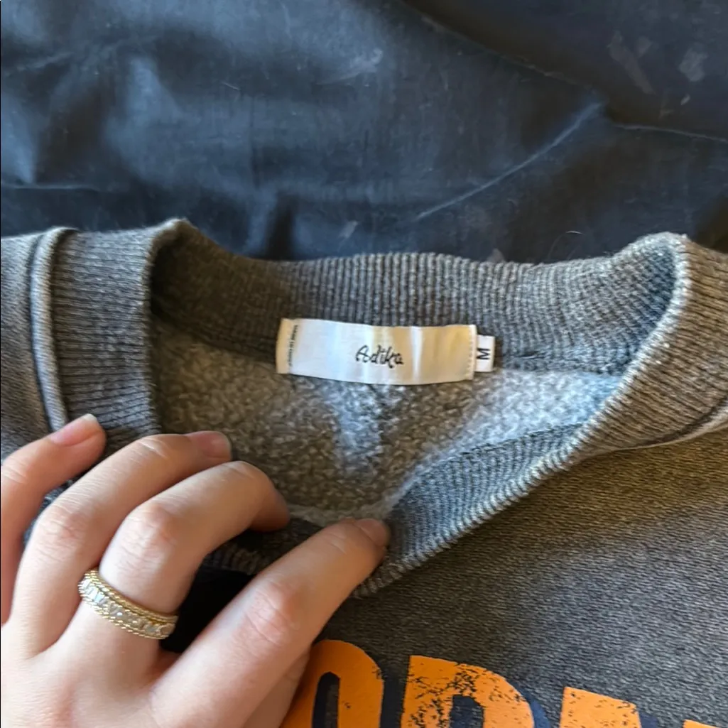 Adika Gray and Orange Graphic Sweatshirt - Image 2