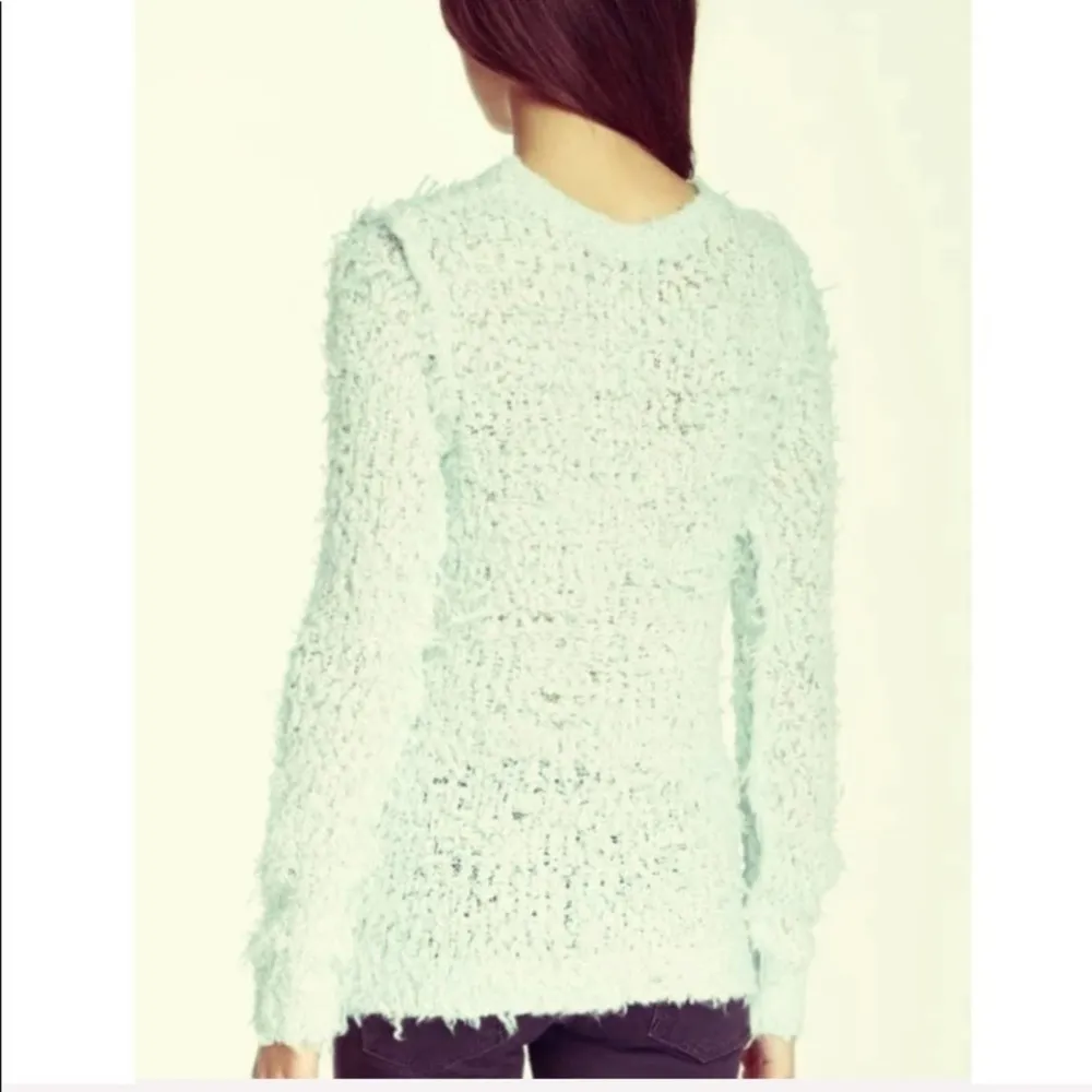 Free People Shag Crewneck Sky Blue Sweater - Image 6