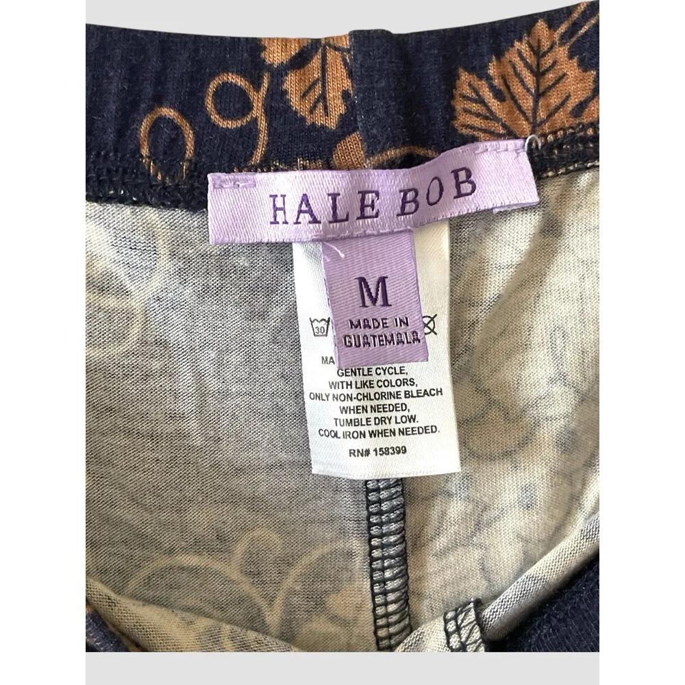 Hale Bob 2pc Pajama Pants Set Women’s Size Medium Leafy Navy Loungewear NWT - Image 9
