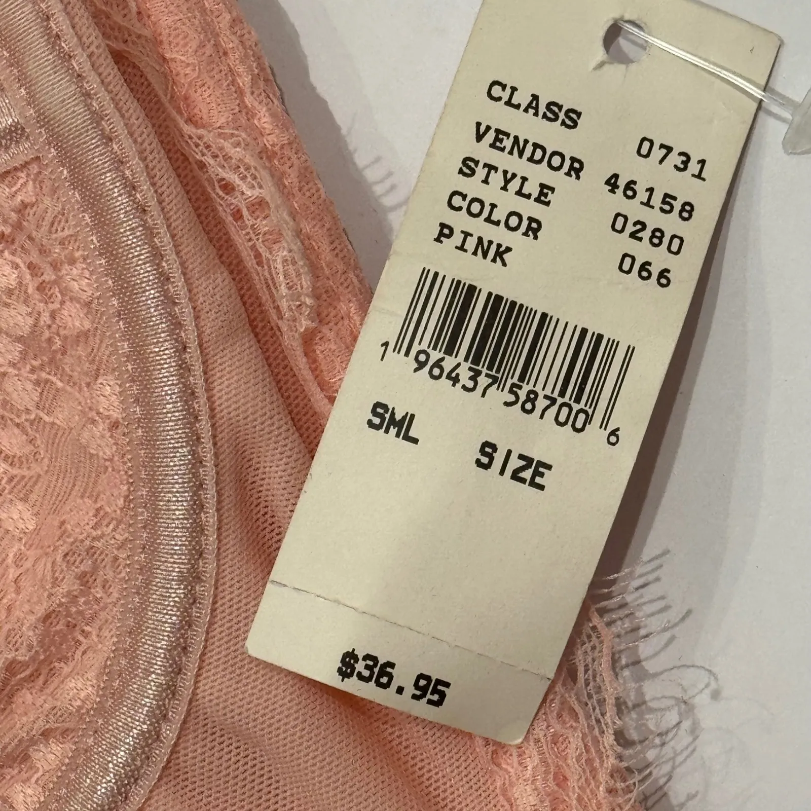 NEW PacSun Ryan Destiny Corset Top Small‎ Pink Lace Bustier Adjustable Straps - Image 4