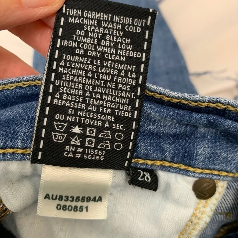 7 for all mankind Roxanne‎ Ankle Fray Jeans in Bright Houston Size 28 - Image 8