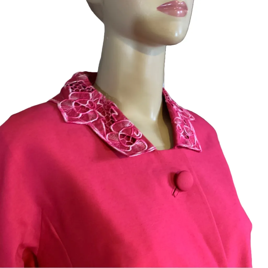 VINTAGE 1960'S DESIGNED EXCLUSIVELY BY LIZAS PINK & WHITE JACKET (M) Size M - Image 9
