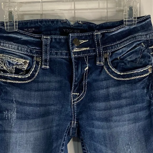 Vigoss Blue Skinny‎ Jeans with Distressed Details - Image 6