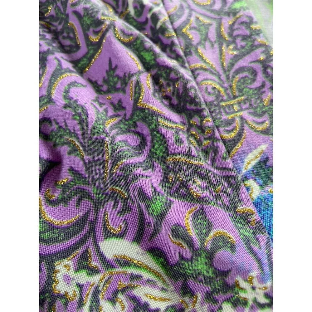 Bisou Bisou Kimono Robe Floral Bell Sleeve Wrap Tie Size L Multicolor Romantic - Image 11