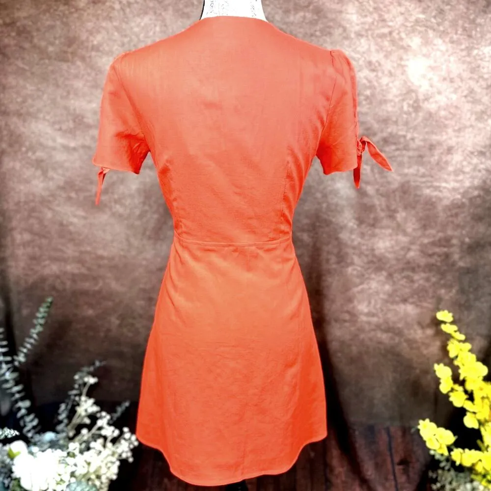 Lost + Wander Women's Papaya Mini Dress-Coral Red S - Image 12