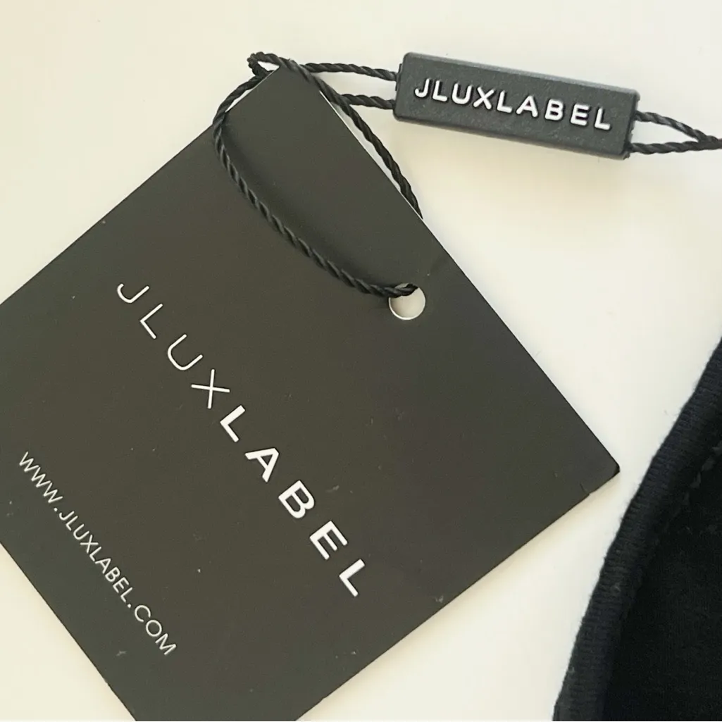 JLUXLABEL One Shoulder Black Bodycon Midi Dress NWT Size Small - Image 9