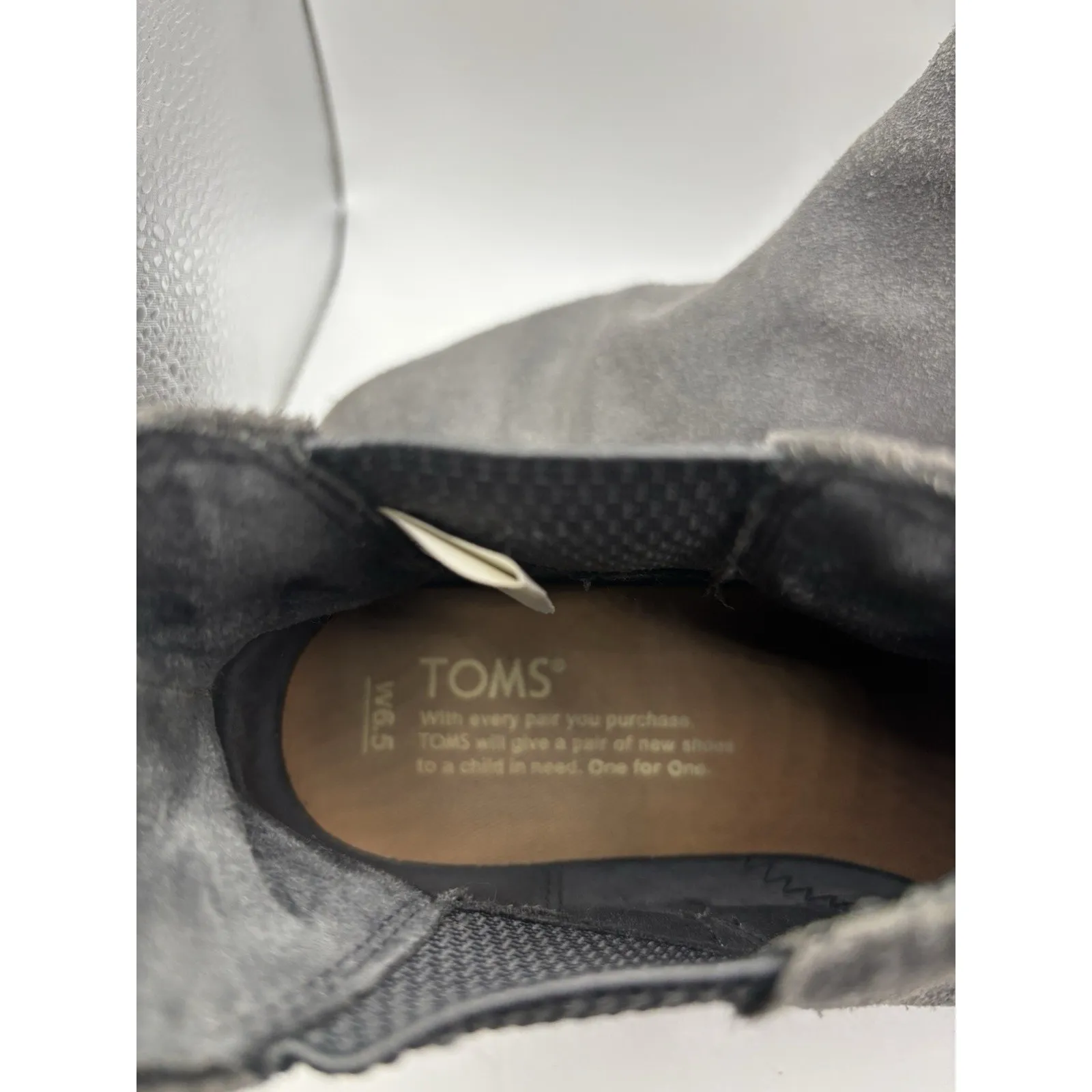 Toms Gray Suede Ella Ankle Boots Women’s Size 6.5 Casual Pull On Boot - Image 9