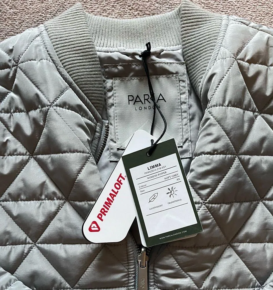 NWT light grey quilted jacket Size XS - Image 5