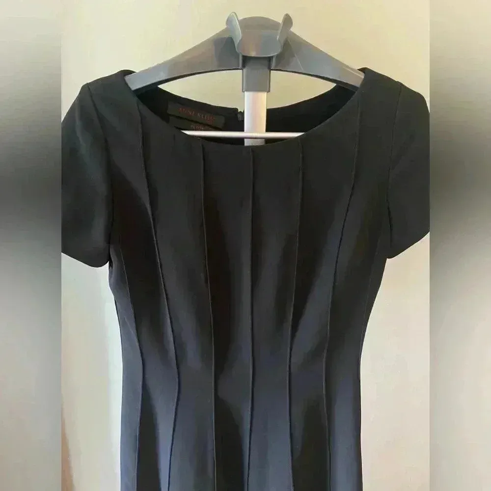 Vintage Anne Klein Long Sheath Dress Women's Size 6 Petite  Zip Back Lined‎ - Image 6