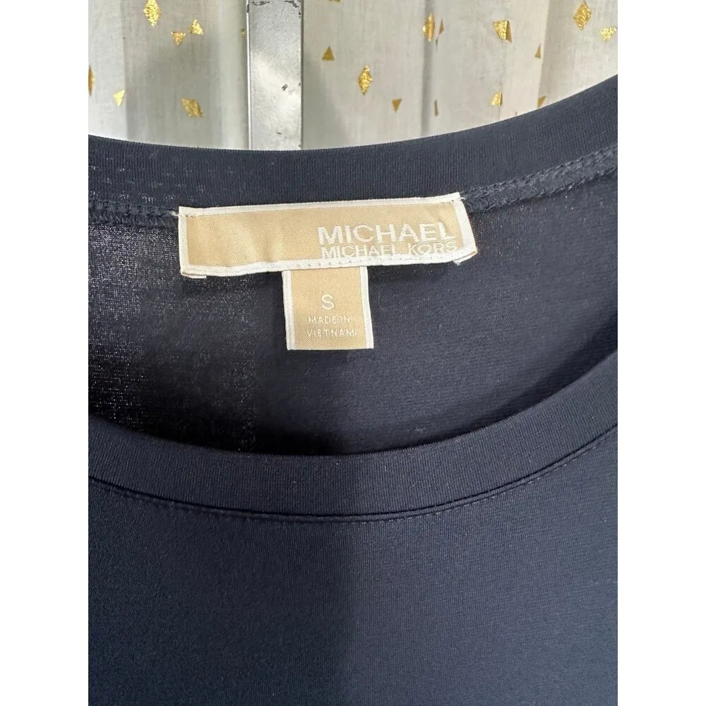 Michael Kors Sophisticated Minimalist Cap-Sleeve Flirty Front Slit Maxi Dress S - Image 6