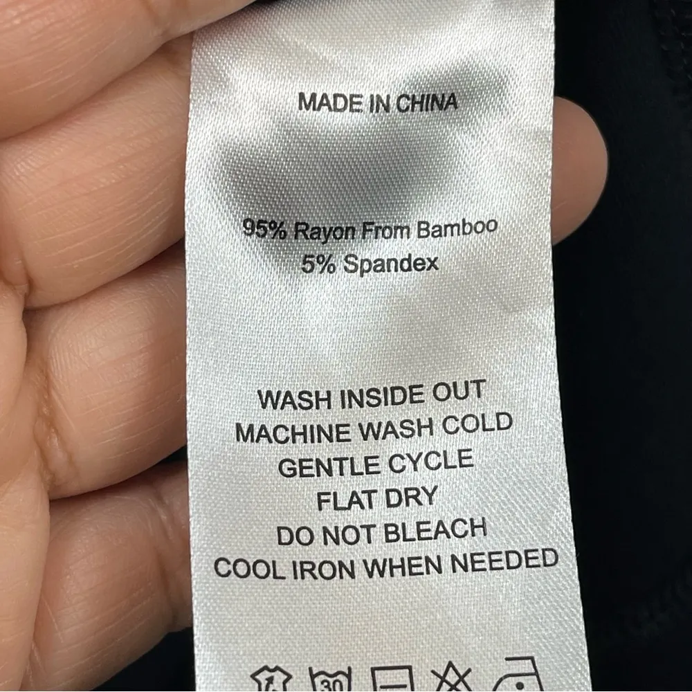 Quince Bamboo Jersey Maternity & Nursing Launge Black Dress SZ:XL - Image 9