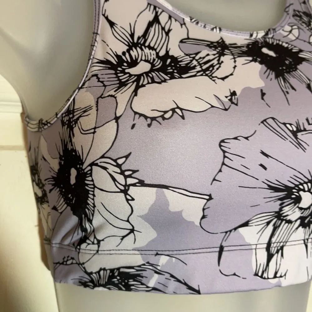 Z by Zella Floral Racerback Sports Bra M (8/10) - Image 3