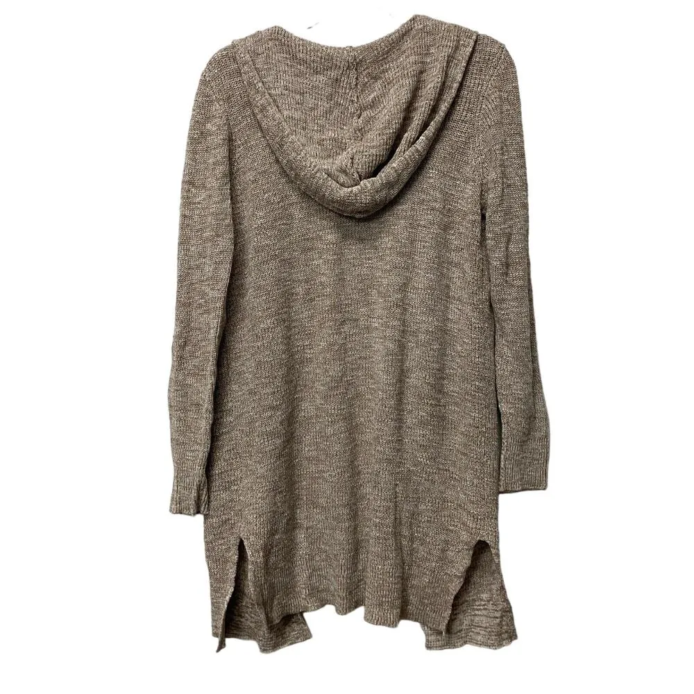 Women's Sweater Sonoma Goods for life Size L Brown Hoodie Open Cardigan - Image 2