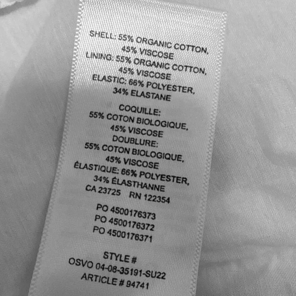 Aritzia Wilfred Reminisce White Sleeveless Smocked Camisole Midi A-Line Dress S - Image 8