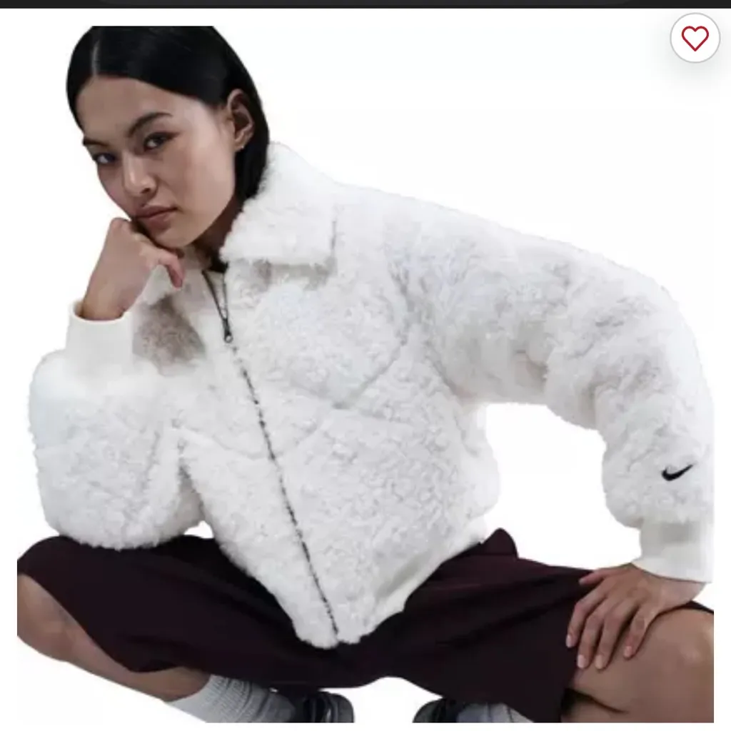 Nike Women's Essential Loose Sherpa Bomber Jacket NWT - Image 4