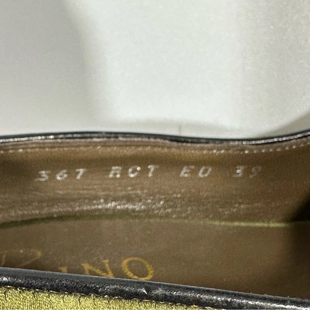 Valentino Garavani Green Satin Jeweled Rhinestone Floral Peep Toe Heels 39 - Image 14