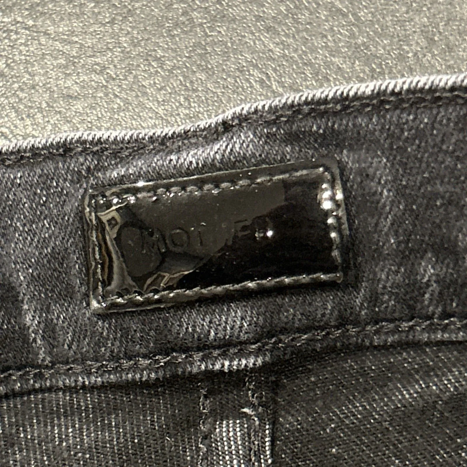 Mother The Hustler Ankle Fray Jeans Womens 23 Black Encounters At Night - Image 3