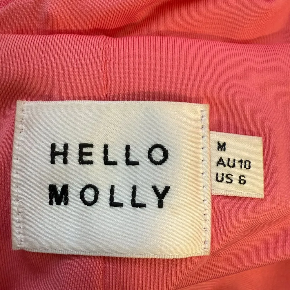 Hello Molly Utter Magic Mini Dress Womens Medium 6 Pink Open Back Cocktail Party - Image 12