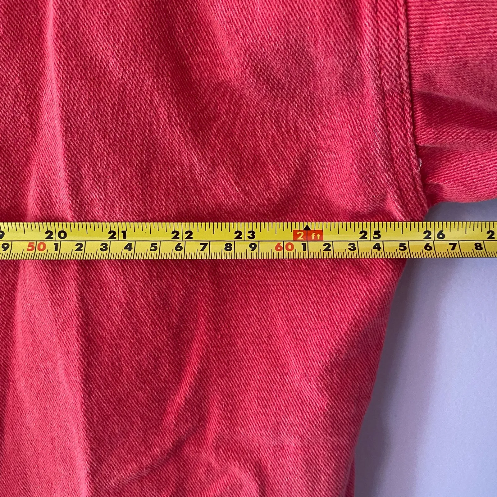 POL Hot Pink Cotton Distressed Oversized Shacket Jacket Women's size Large - Image 8