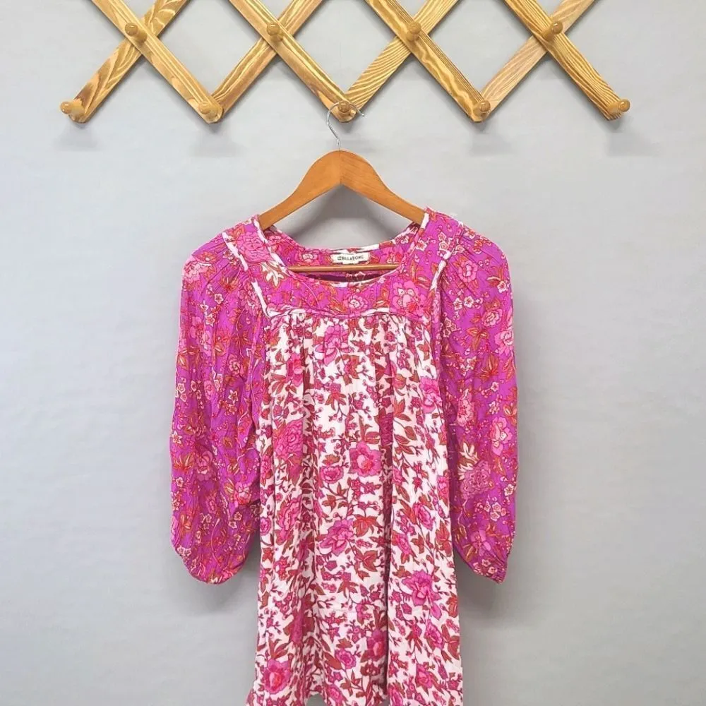 Billa Spring Floral Blouse Size Large | Pink - Image 4
