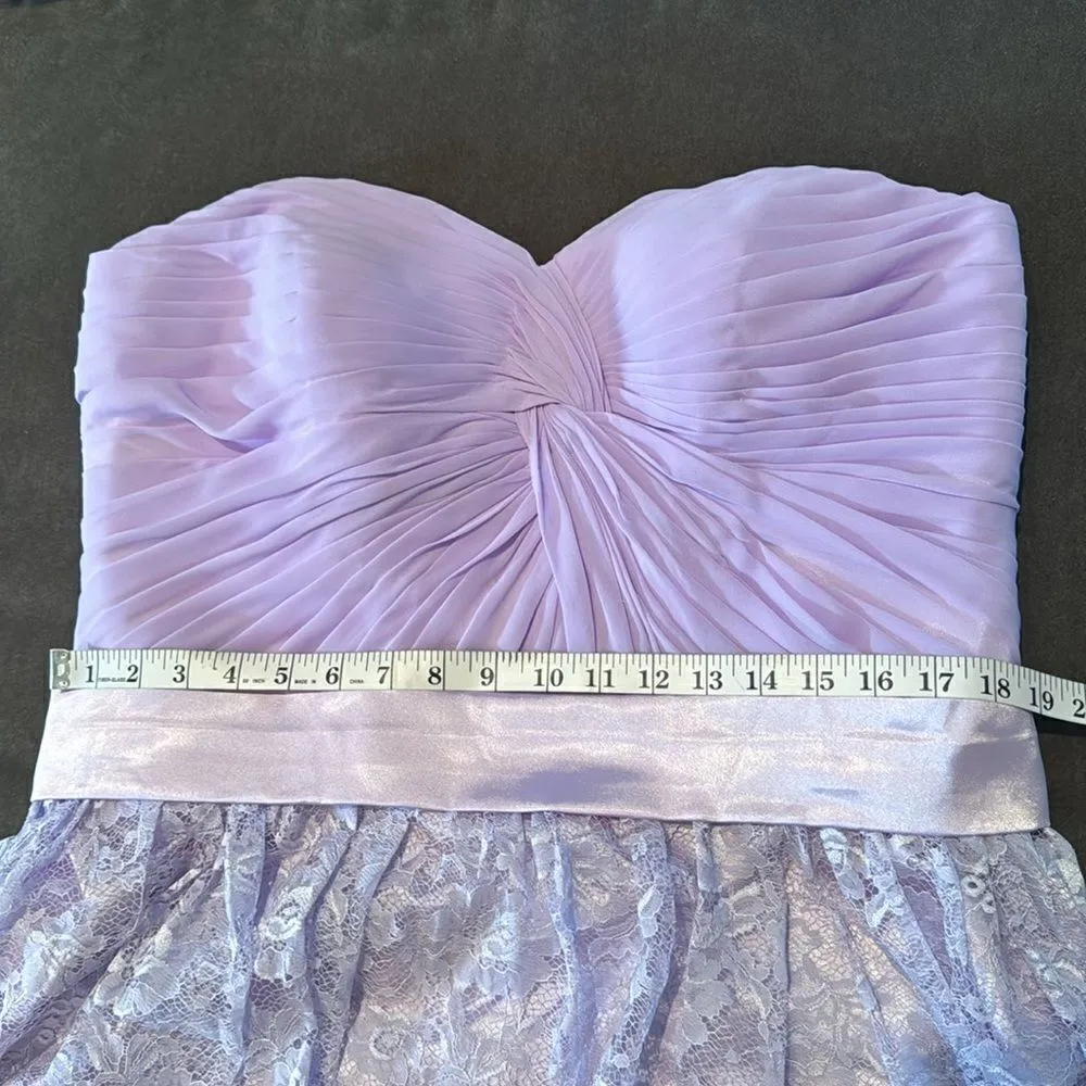 Women’s Short Purple Chiffon & Lace Prom Party Homecoming Dress Corset Size 18 - Image 7