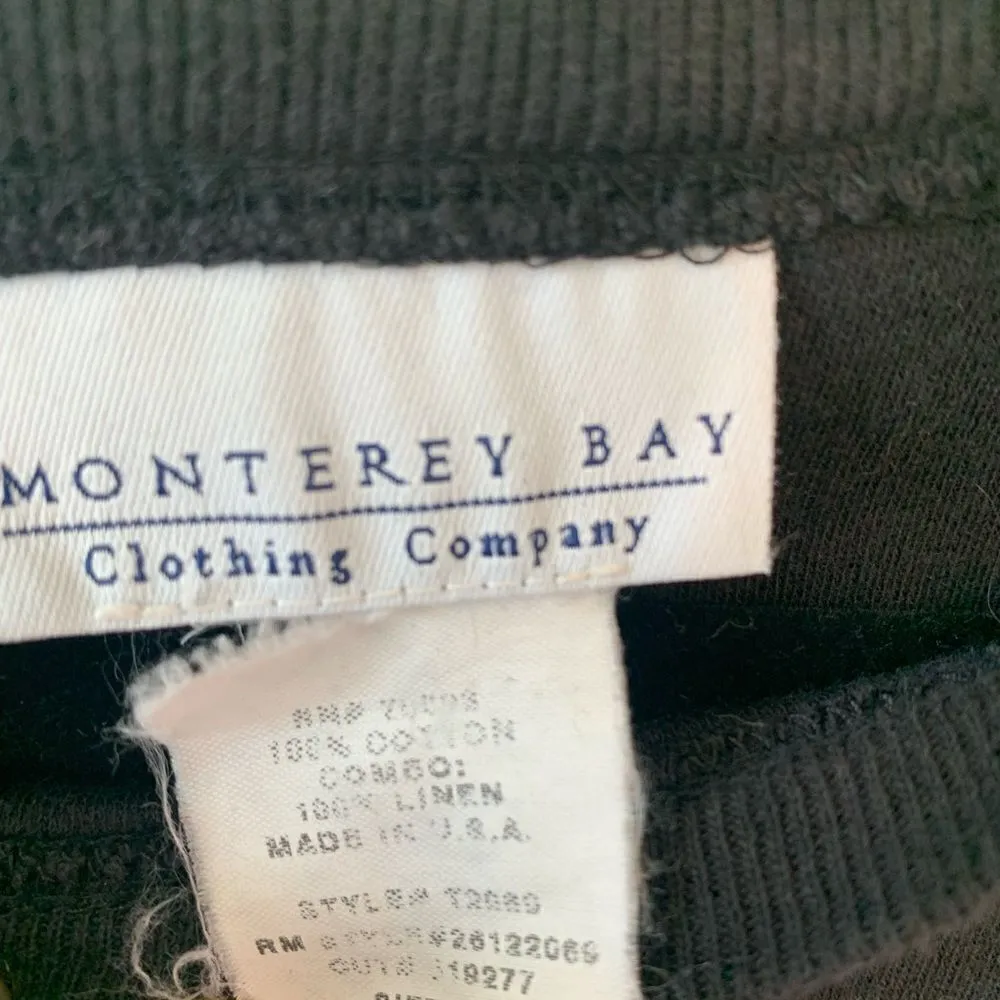 Monterey Bay black linen combo sweatshirt size 2x Black - Image 3