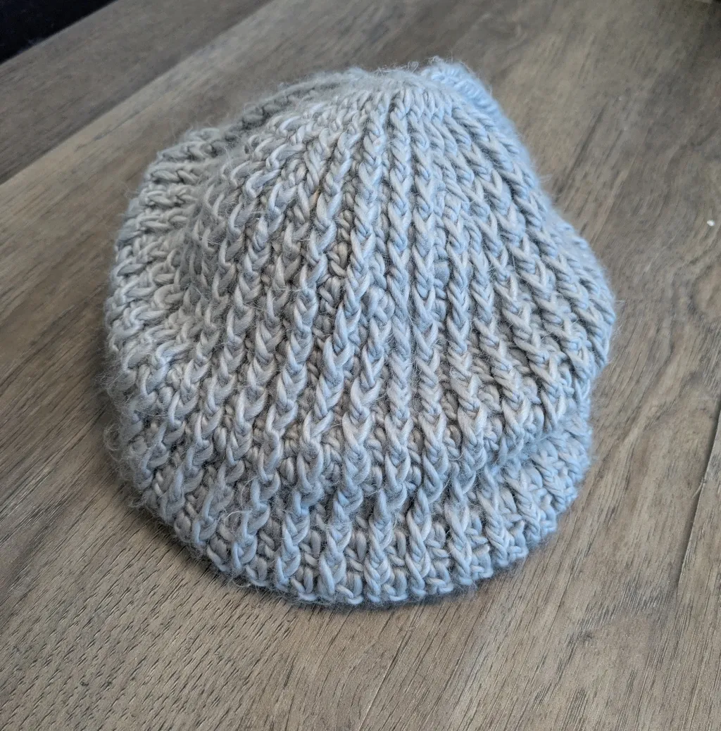 Woolrich Light Gray Knit Beanie - Image 2