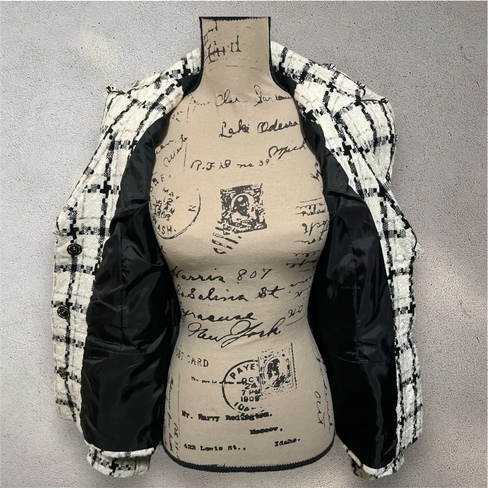 Cato Textured Tweed Blazer Jacket sz Medium - Image 10