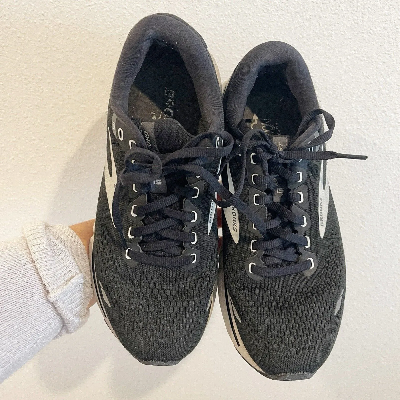 Brooks Sneakers Women 8.5 Black Ghost 15 Running Cushioned Comfort Walking - Image 2